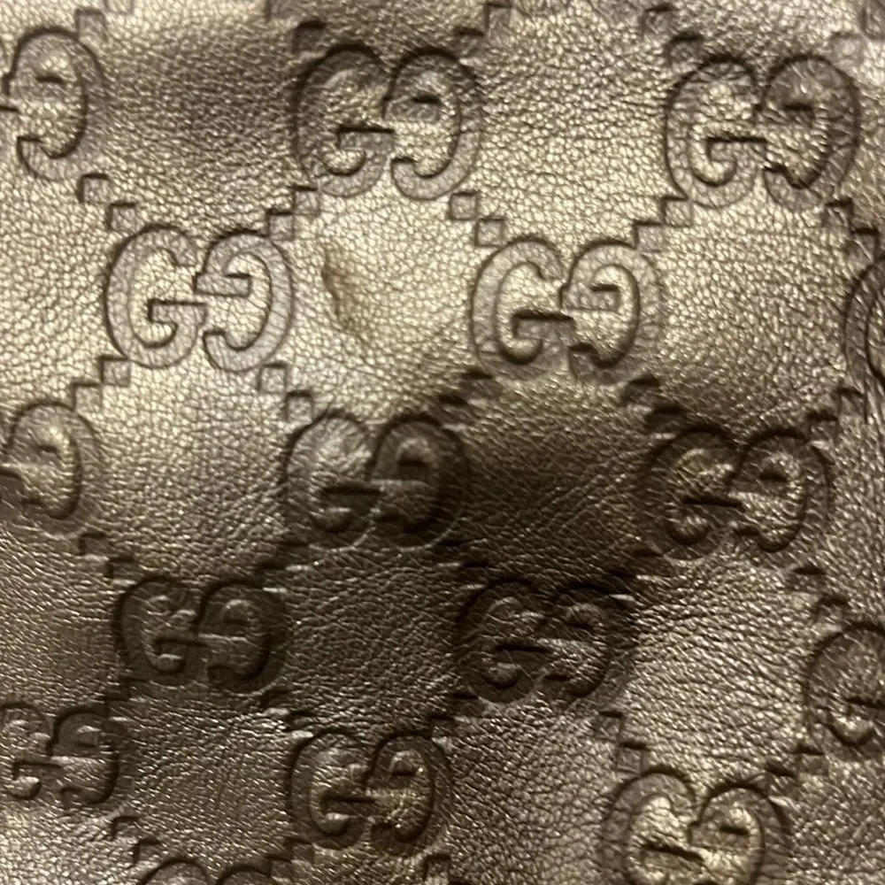 Gucci grey guccissima leather jockey hobo